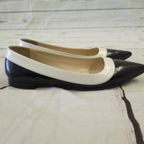 Prada Flats Black & White Bi-Color Spazzolato - Picture 4 of 7